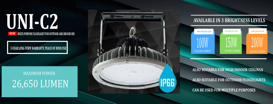 High-Bay LED Suitable for Outdoor Installation – UN-C2 Series