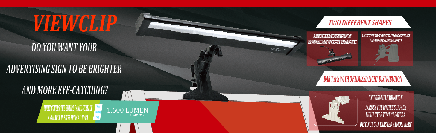 Clip Light for Outdoor A-Frame Signs "ViewClip"